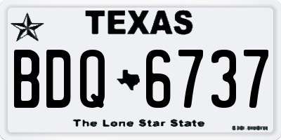 TX license plate BDQ6737