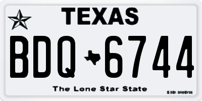 TX license plate BDQ6744