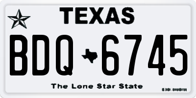 TX license plate BDQ6745