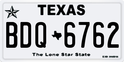 TX license plate BDQ6762