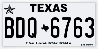TX license plate BDQ6763