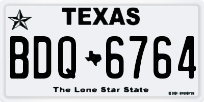 TX license plate BDQ6764