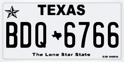 TX license plate BDQ6766