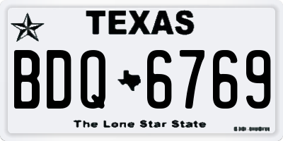 TX license plate BDQ6769