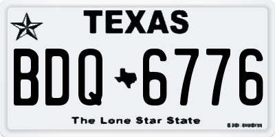 TX license plate BDQ6776
