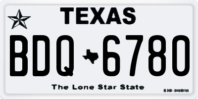 TX license plate BDQ6780