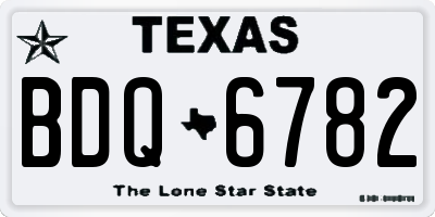 TX license plate BDQ6782