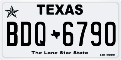 TX license plate BDQ6790