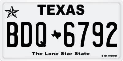 TX license plate BDQ6792