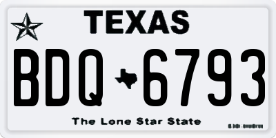 TX license plate BDQ6793