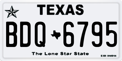 TX license plate BDQ6795