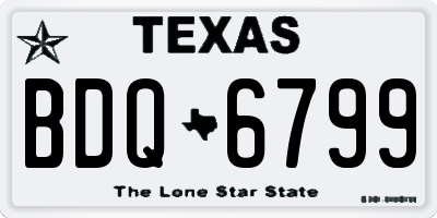 TX license plate BDQ6799