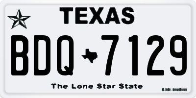 TX license plate BDQ7129