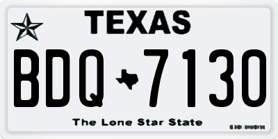 TX license plate BDQ7130