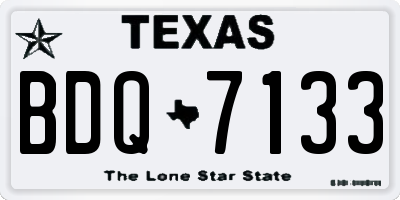 TX license plate BDQ7133