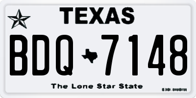 TX license plate BDQ7148