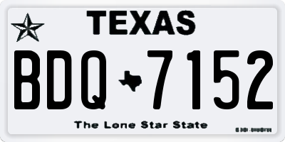 TX license plate BDQ7152