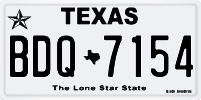 TX license plate BDQ7154
