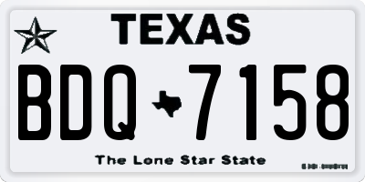 TX license plate BDQ7158