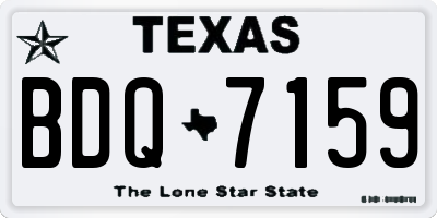 TX license plate BDQ7159