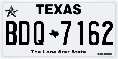 TX license plate BDQ7162