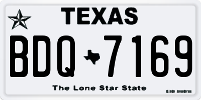 TX license plate BDQ7169