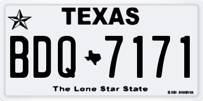 TX license plate BDQ7171