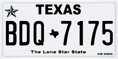 TX license plate BDQ7175