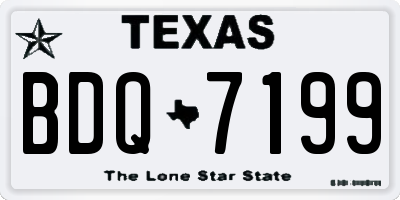 TX license plate BDQ7199
