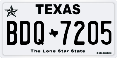 TX license plate BDQ7205