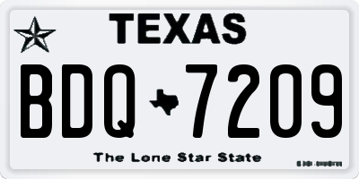 TX license plate BDQ7209