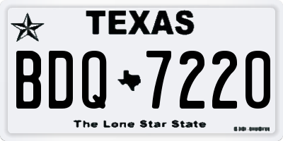 TX license plate BDQ7220