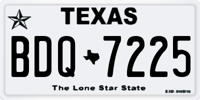 TX license plate BDQ7225