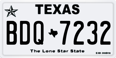 TX license plate BDQ7232