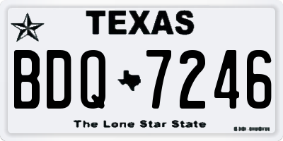 TX license plate BDQ7246