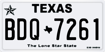 TX license plate BDQ7261