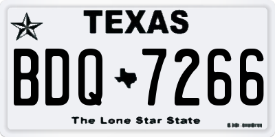 TX license plate BDQ7266