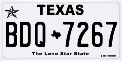 TX license plate BDQ7267