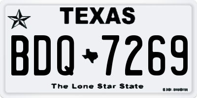 TX license plate BDQ7269