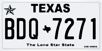 TX license plate BDQ7271