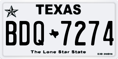TX license plate BDQ7274