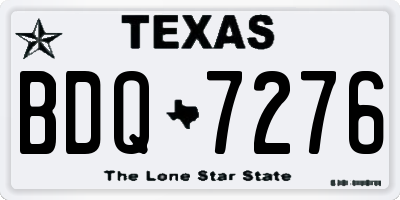 TX license plate BDQ7276