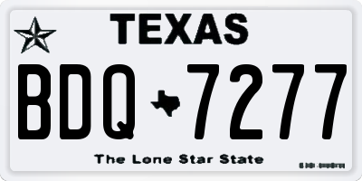 TX license plate BDQ7277