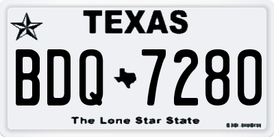 TX license plate BDQ7280