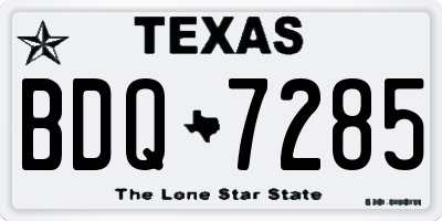 TX license plate BDQ7285