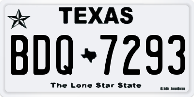 TX license plate BDQ7293