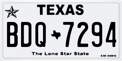 TX license plate BDQ7294