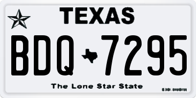 TX license plate BDQ7295