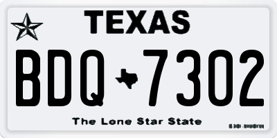 TX license plate BDQ7302