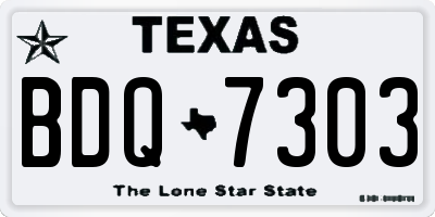 TX license plate BDQ7303